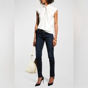 AG Jeans Prima Mid-Rise Stretch Cigarette Jeans in dark wash 29R